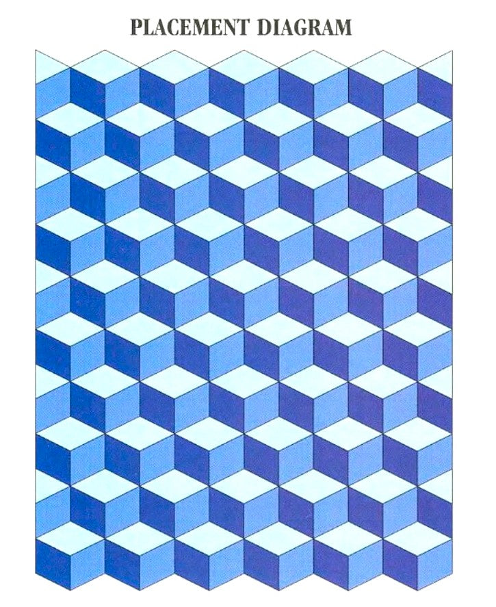 Vintage Crochet Afghan Pattern Diamond Building Blocks PDF Instant Digital Download Geometric Throw Blanket 10 Ply