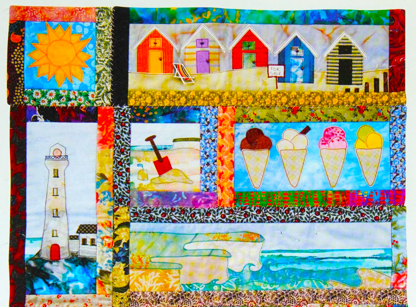 Vintage Sewing Pattern Seaside Paradise Quilt Wall Hanging PDF Instant Digital Download Beach Beachy Nautical Appliques Summer Throw 23 x 30