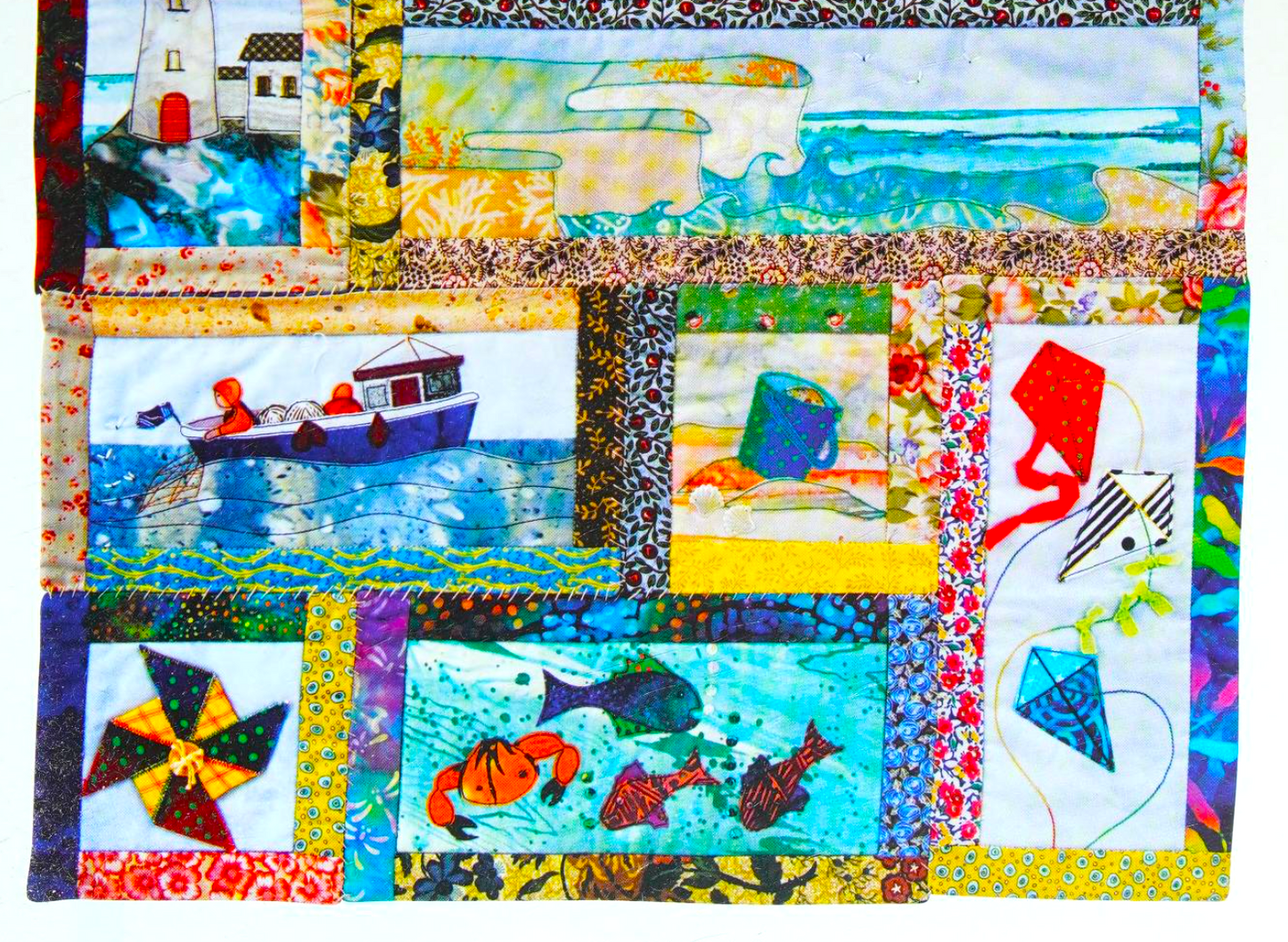 Vintage Sewing Pattern Seaside Paradise Quilt Wall Hanging PDF Instant Digital Download Beach Beachy Nautical Appliques Summer Throw 23 x 30