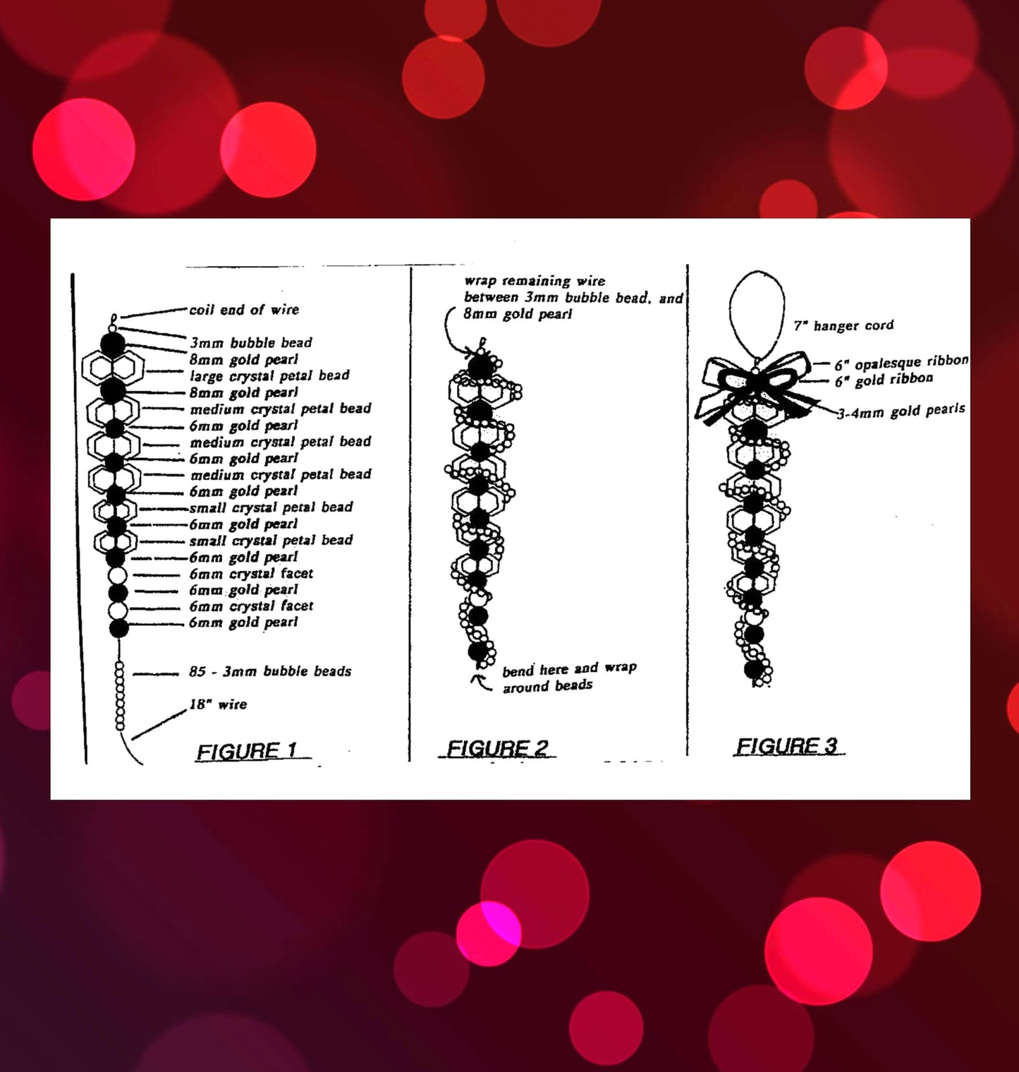 Vintage Christmas Beading Patterns Icicles Ornaments 2 Designs PDF Instant Digital Download Holiday Tree Trim Bead Craft