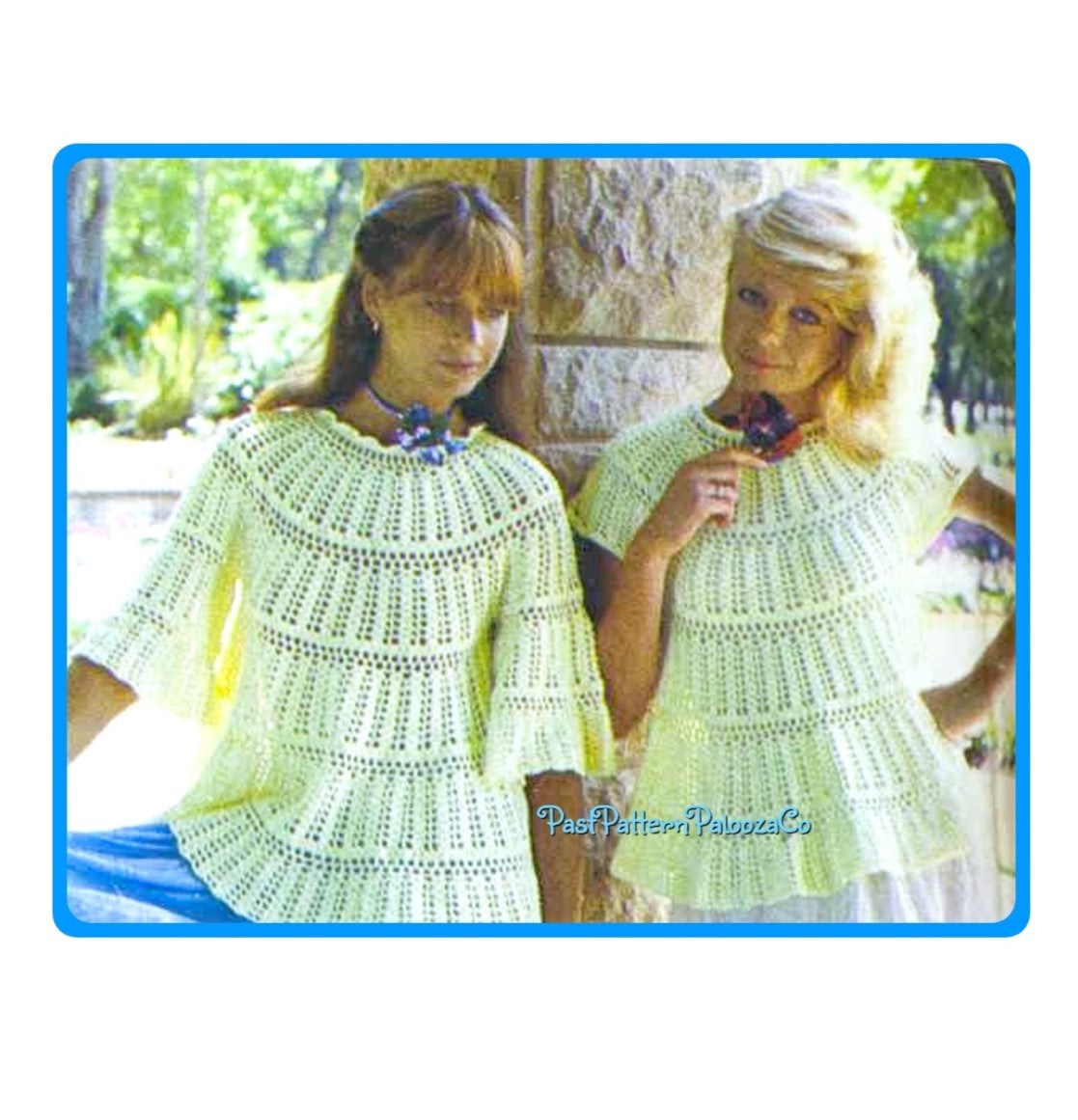 Vintage Crochet Pattern Womens Flouncy Spring Summer Tops PDF Instant Digital Download Lacy Openwork Feminine Blouse Tops Cotton 4 Ply