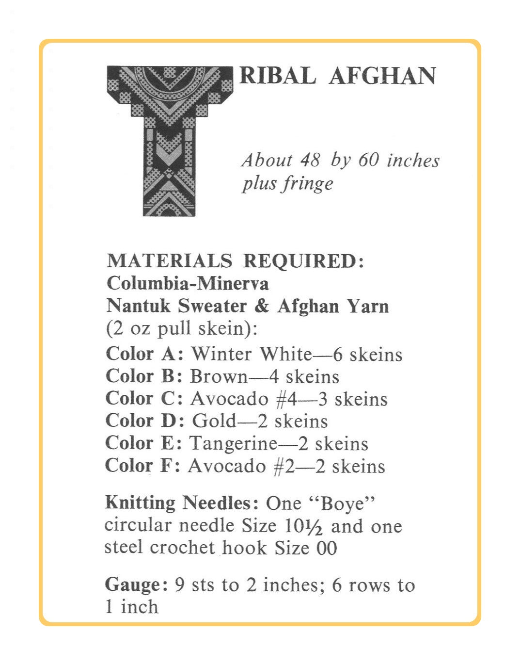 Vintage Knitting Afghan Pattern Tribal Stripes Blanket PDF Instant Digital Download Southwestern Throw Braided Fringe 10 Ply
