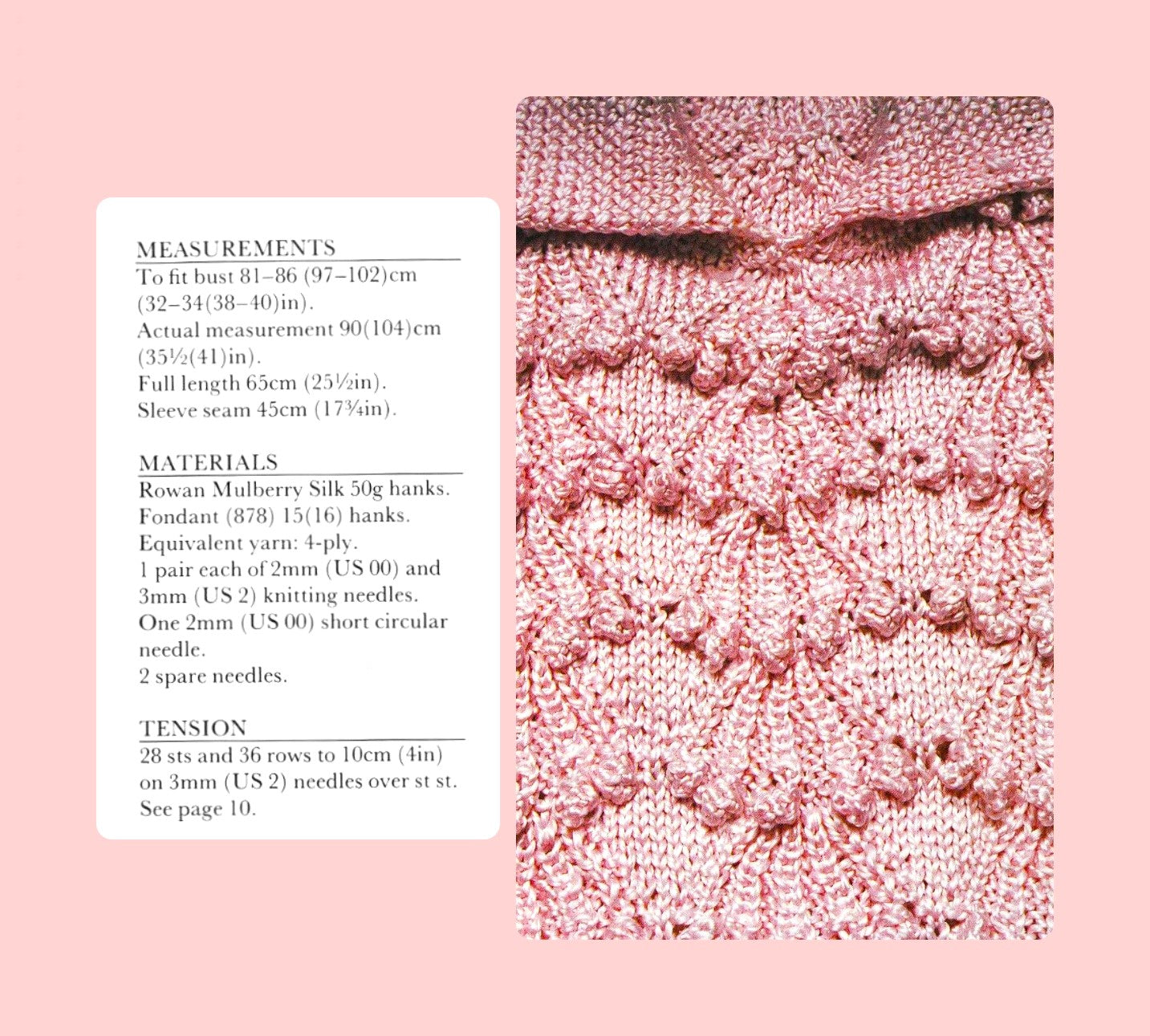 Vintage Knitting Pattern Womens Romantic Fan Bobble Sweater PDF Instant Digital Download Retro Ladies Feminine Collared Pullover Jumper