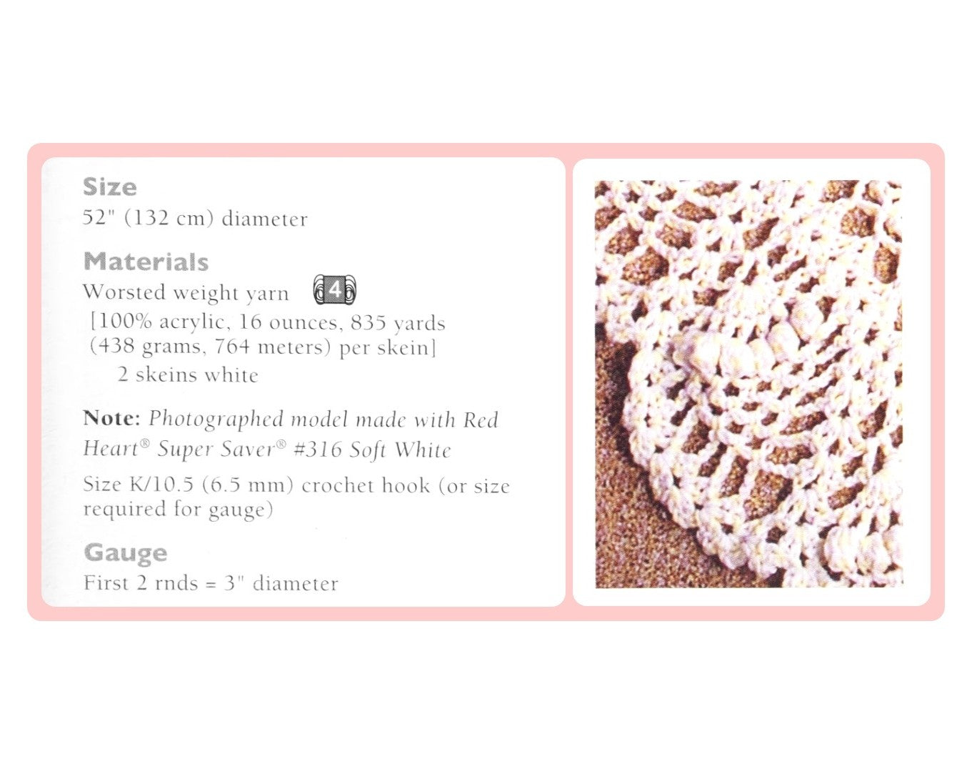 Vintage Crochet Lacy Pineapple Trimmed Circular Baby Blanket Pattern PDF Instant Digital Download Circle Keepsake Afghan Shawl 10 Ply