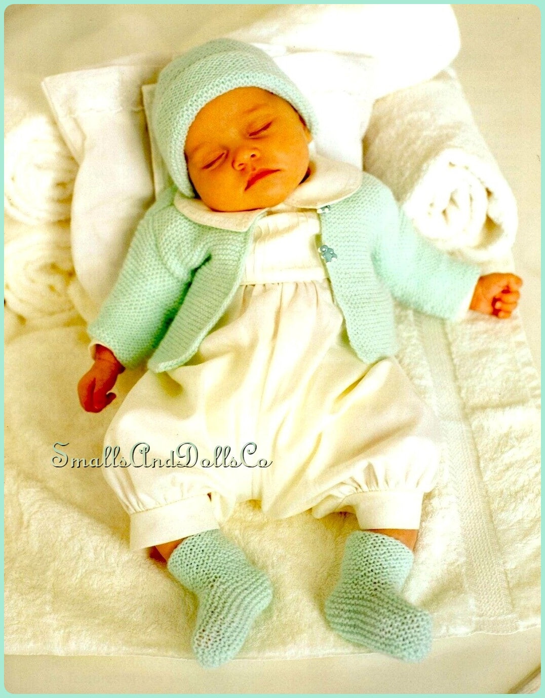 Vintage Baby Knitting Pattern Micropreemie Preemie Newborn to 3 Months Easy Garter Stitch Set PDF Instant Digital Download Beginners 2-12 pd