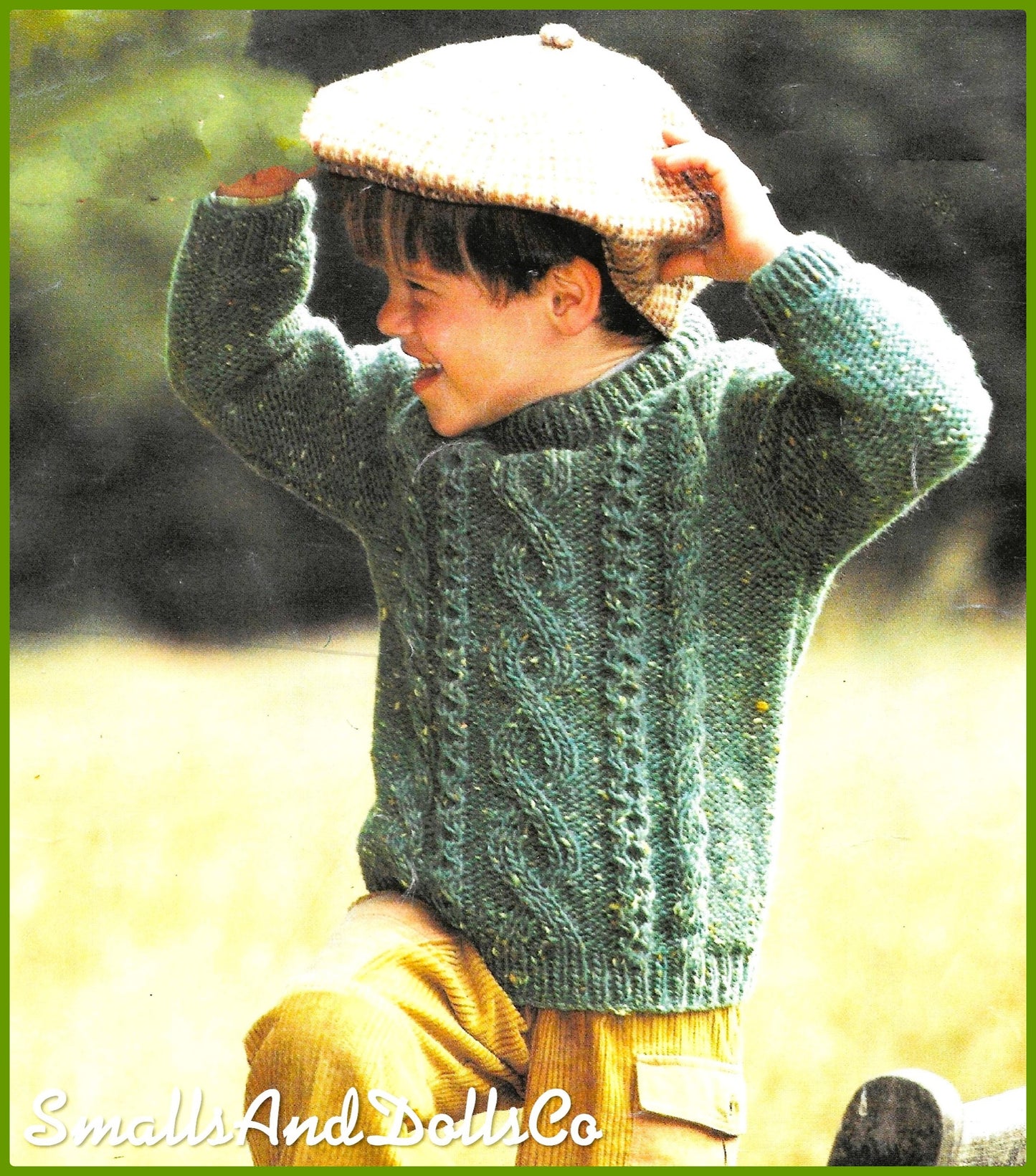 Vintage Knitting Pattern Toddler to Child Fisherman Sweater Chunky Cabled Pullover Jumper PDF Instant Digital Download 12 Ply 18m - 10 yrs