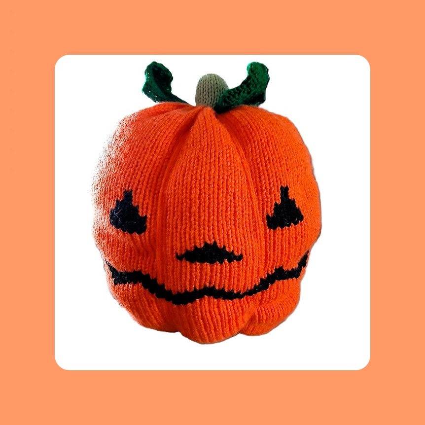 Vintage Halloween Knitting & Crochet Pattern 10" Black Cat Soft Doll and Jack-O-Lantern Pumpkin PDF Instant Digital Download