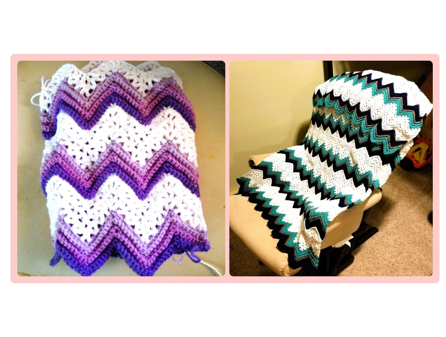 Vintage Crochet Pattern Lacy Ripples Afghan Pattern PDF Instant Digital Download Chevron Ocean Foam Waves Lace Throw Blanket 62x70 10 Ply