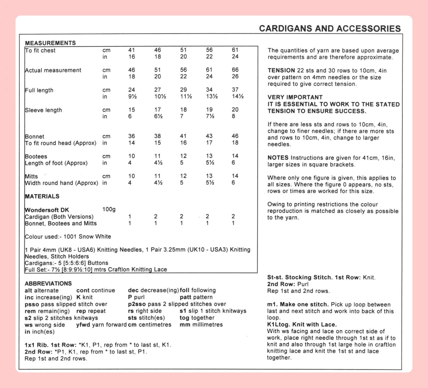 Vintage Knitting Pattern Baby Girl Fancy Frilly Ribbon Lace Trimmed Set Sweater Bonnet Booties Mitts PDF Instant Digital Download 0-4 yrs DK