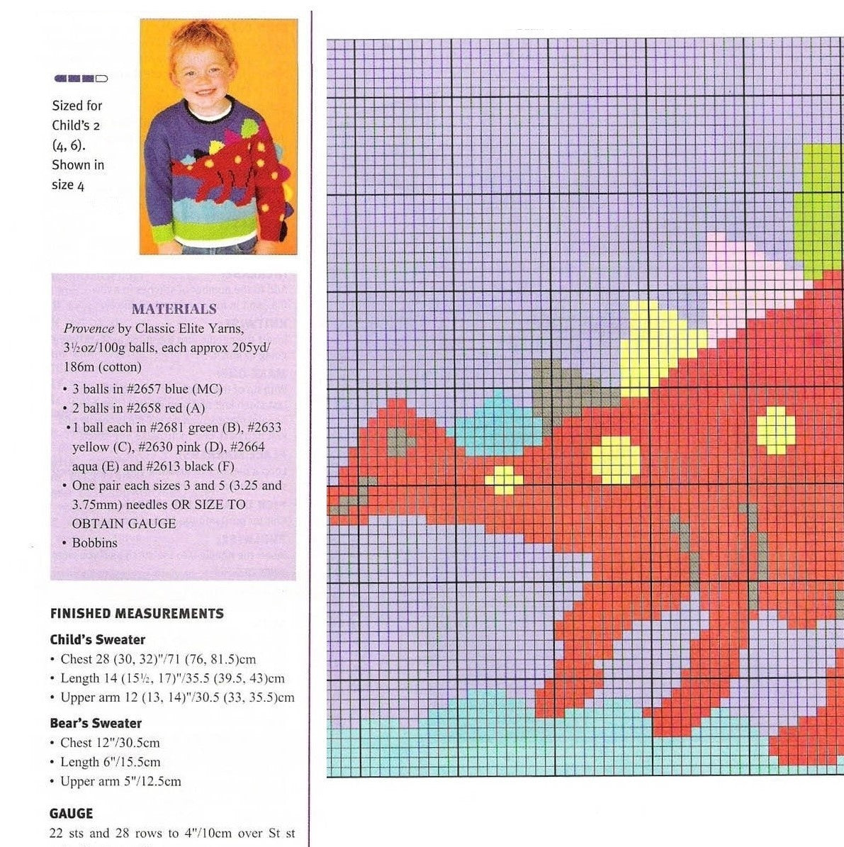 Vintage Knitting Pattern Toddler Boys Stegosaurus Dinosaur Sweater and Matching Teddy Bear Pullover PDF Instant Digital Download 2 4 6 Yrs
