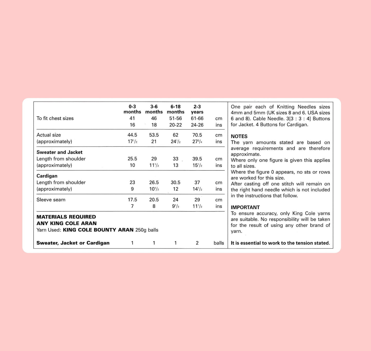 Vintage Knitting Pattern Baby Toddler Aran Cardigan Pullover Sweaters and Roll Collar Jacket PDF Instant Digital Download Jumper 0-3 Yrs