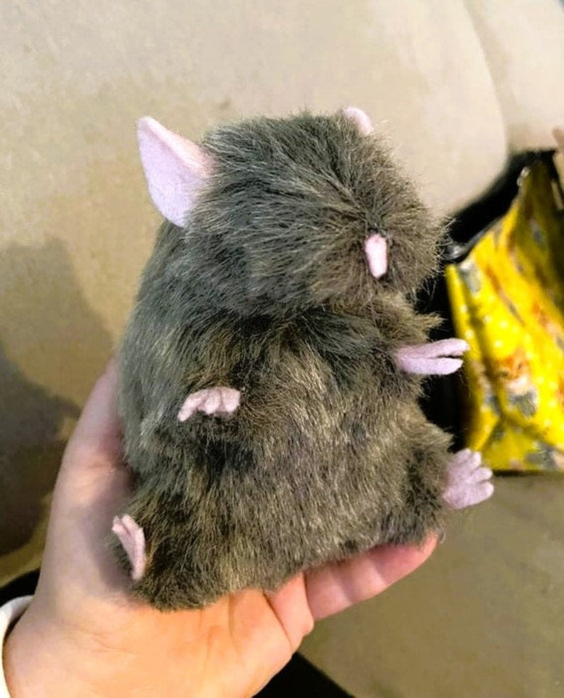 Vintage Sewing Pattern 4" Realistic Little Mouse Faux Fur Fabric Soft Sculpture Plush Toy PDF Instant Digital Download Stuffed Furry Mice