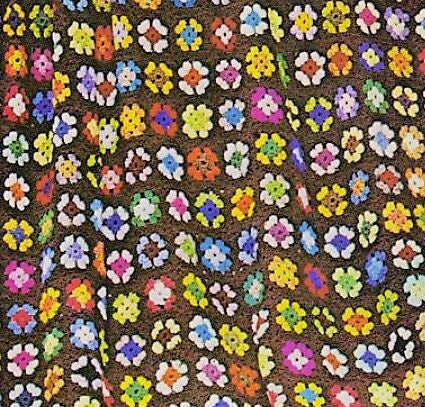 Vintage Crochet Pattern Mini Tiny Small Granny Squares Flowers Afghan PDF Instant Digital Download Bohemian Scrapghan Blanket 10 Ply