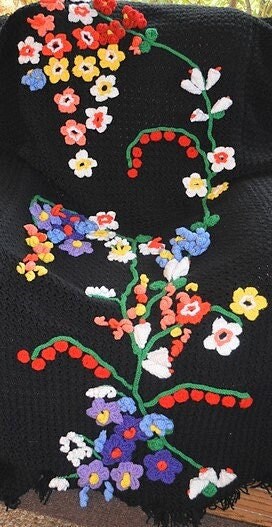 Vintage Crochet Flower Fountain Squares Afghan Pattern PDF Instant Digital Download Lilies Wildflower Floral Spray Bedspread 10 Ply