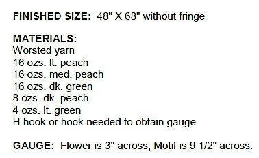 Vintage Crochet Pattern Rose Circles in Granny Squares Flower Afghan Bedspread PDF Instant Digital Download Pretty Floral Blanket 10 Ply