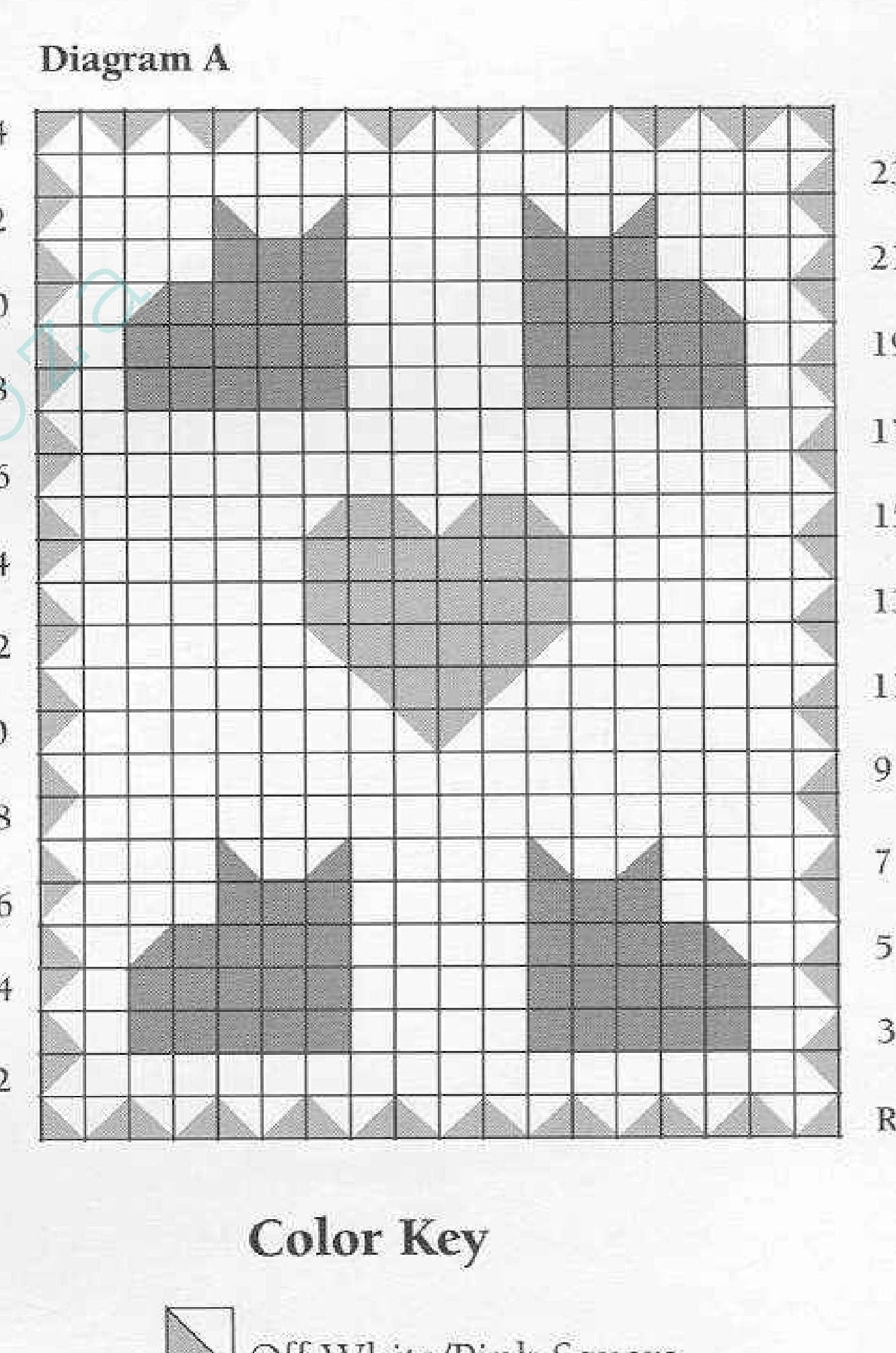 Vintage Crochet Pattern Country Kitty Cats and Heart Afghan PDF Instant Digital Download Cat Motif Throw Blanket 52x70 10 Ply