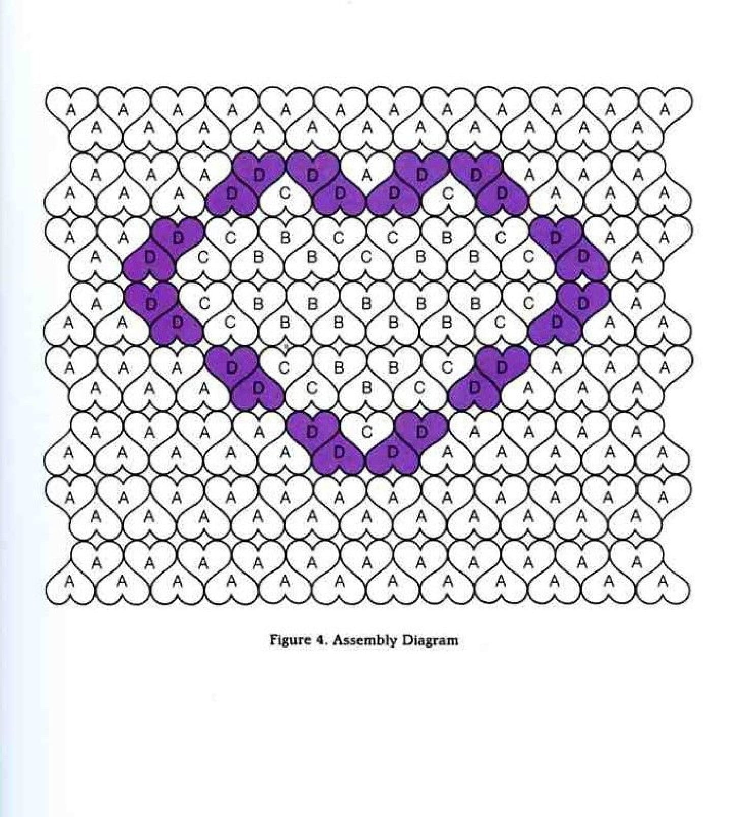 Vintage Crochet Pattern Interlocking Hearts Afghan PDF Instant Digital Download Linked Valentines Hearts Throw Blanket 54x60 Chunky 12 Ply