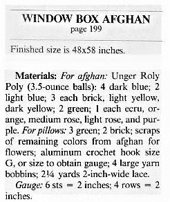 Vintage Crochet Pattern Beautiful Flower Window Box Afghan PDF Instant Digital Download Flower Box by Windowsill Design 10 Ply