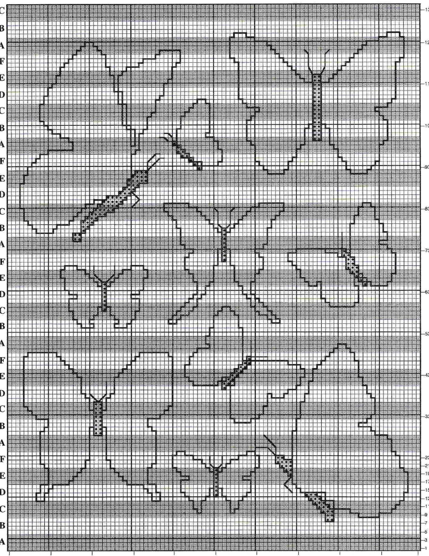 Vintage Crochet Pattern Rainbow Butterflies Afghan PDF Instant Digital Download Retro Throw Blanket 46x65