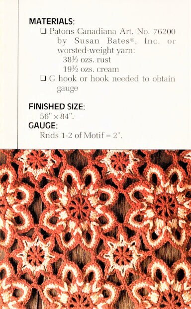 Vintage Crochet Pattern Lacy Flower Garden Afghan PDF Instant Digital Download Floral Motif Granny Square Variant 10 Ply