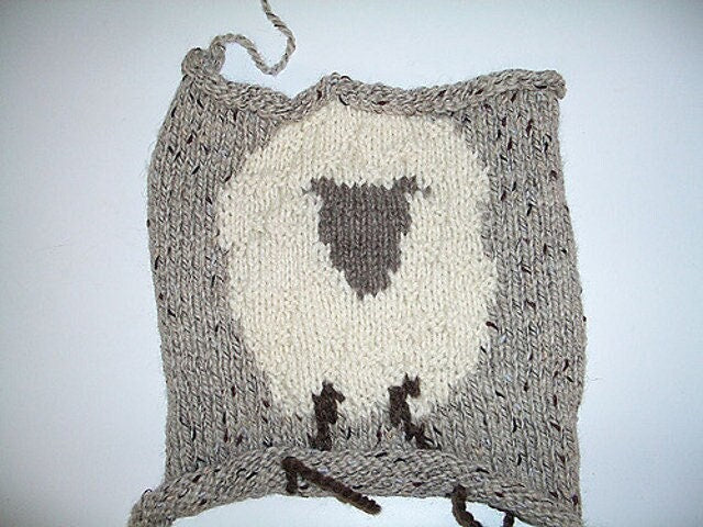 Vintage Knitting Pattern Sheep Lambs Sheepdog Afghan Chunky Blanket PDF Instant Digital Download Barnyard Animals Farmhouse Intarsia 14 Ply