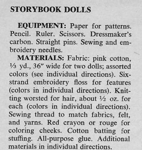 Vintage Sewing Pattern 11" Fabric Storybook Soft Toy Dolls PDF Instant Digital Download Fairy Tale Nursery Rhyme Dollys Retro 1970s