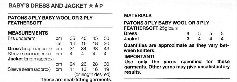 Vintage Knitting Pattern Baby Girl Pretty Ripple Dress and Jacket Set PDF Instant Digital Download Preemie - 18m 3 Ply