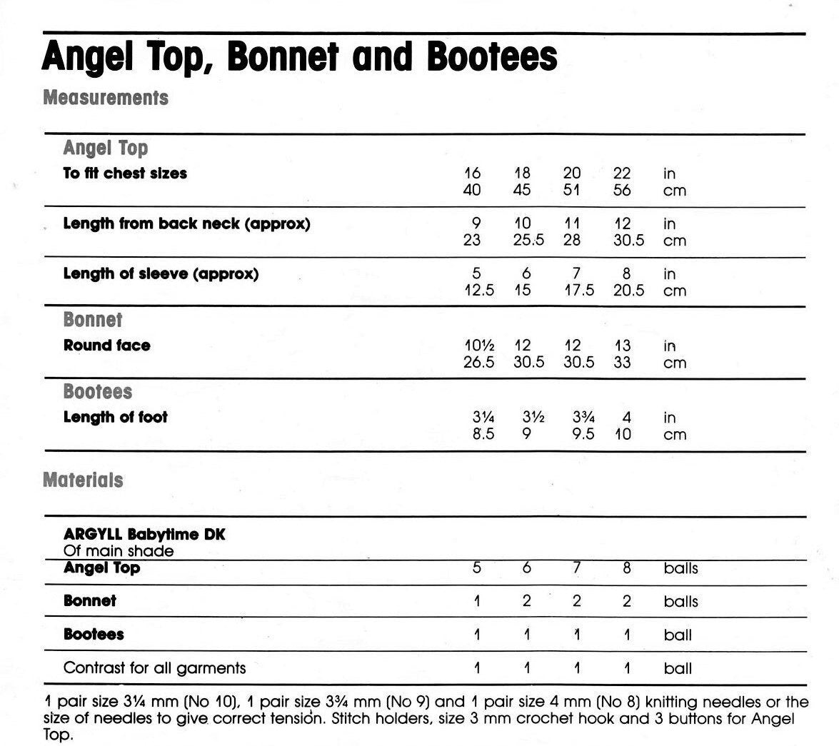 Vintage Knitting Pattern Pretty Baby Girl Lace Angel Top Bonnet Booties Set Fair Isle PDF Instant Digital Download 0 - 2 yrs DK 8 Ply