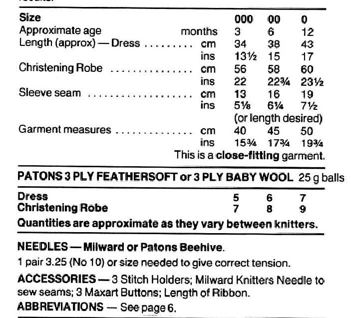 Vintage Knitting Pattern Baby Girl Pretty Scalloped Diamonds Lace Dress PDF Instant Digital Download Special Occasion Gown 3m - 12m 3 Ply