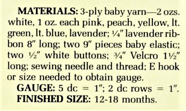 Vintage Crochet Pattern Baby Girl Rainbow Bubble Romper Ruffled Frilly Bottom Summer Playsuit PDF Instant Digital Download 12m-18m 3 Ply