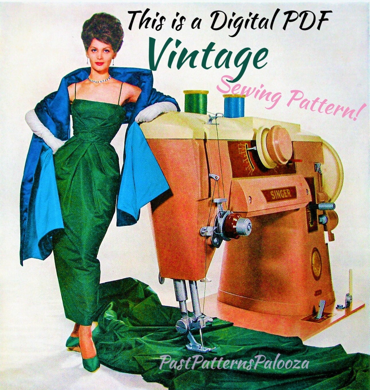 Vintage Sewing Pattern Womens Swingaround Sundress Halter Dress Kerchief Belt PDF Instant Digital Download Groovy Boho Summer Sun Dress