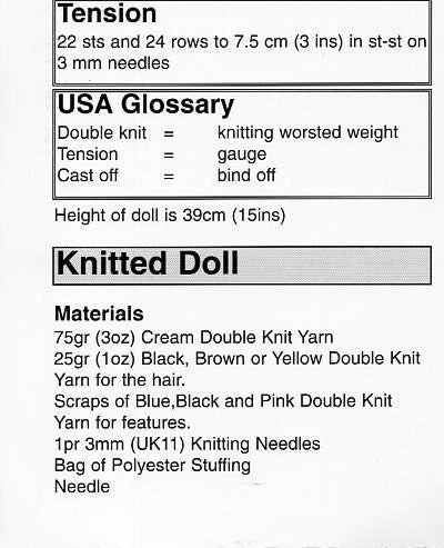 Vintage Knitting Pattern Knit Rag Dolls Boy Doll Girl Doll Soft Toys PDF Instant Digital Download 15" DK 8 Ply