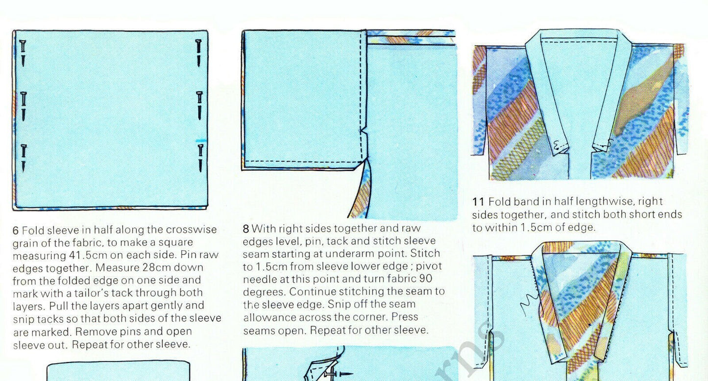 Vintage Sewing Pattern Womens Mens Kimono PDF Instant Digital Download His Hers Wrap Dressing Gown