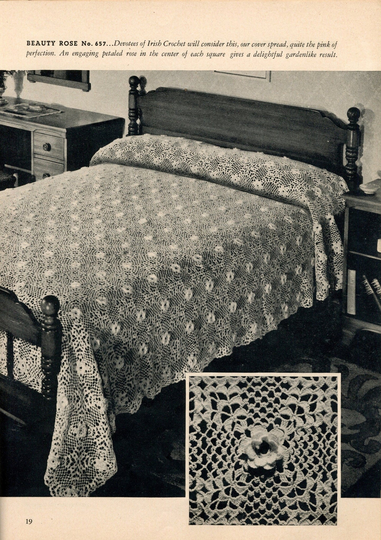 Vintage Bedspread Patterns 12 to Crochet and 2 to Knit in Cotton Thread c. 1938 PDF Instant Digital Download Heirloom Heirloom Bed Spreads