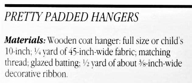 Vintage Sewing Pattern Pretty Padded Clothes Hanger PDF Instant Digital Download Non Slip Fabric Clothing Hangers Quick Easy To Make