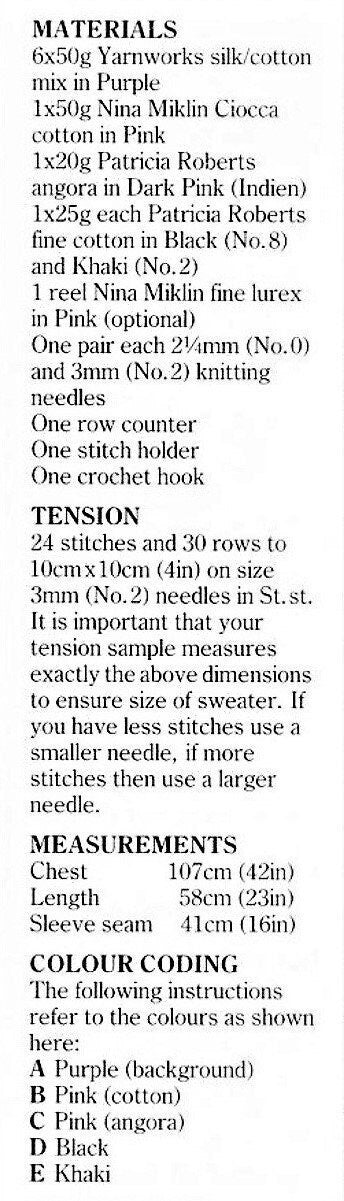 Vintage Knitting Pattern Flamingo Sweater Wraparound Neck PDF Instant Digital Download Womens Adult Pullover Novelty Jumper DK 8 Ply