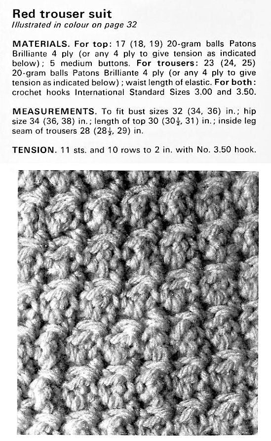 Vintage Crochet Pattern Womens Chic Trouser Suit Pantsuit Outfit PDF Instant Digital Download Sleeveless Maxi Vest Waistcoat Pant Suit 4 Ply