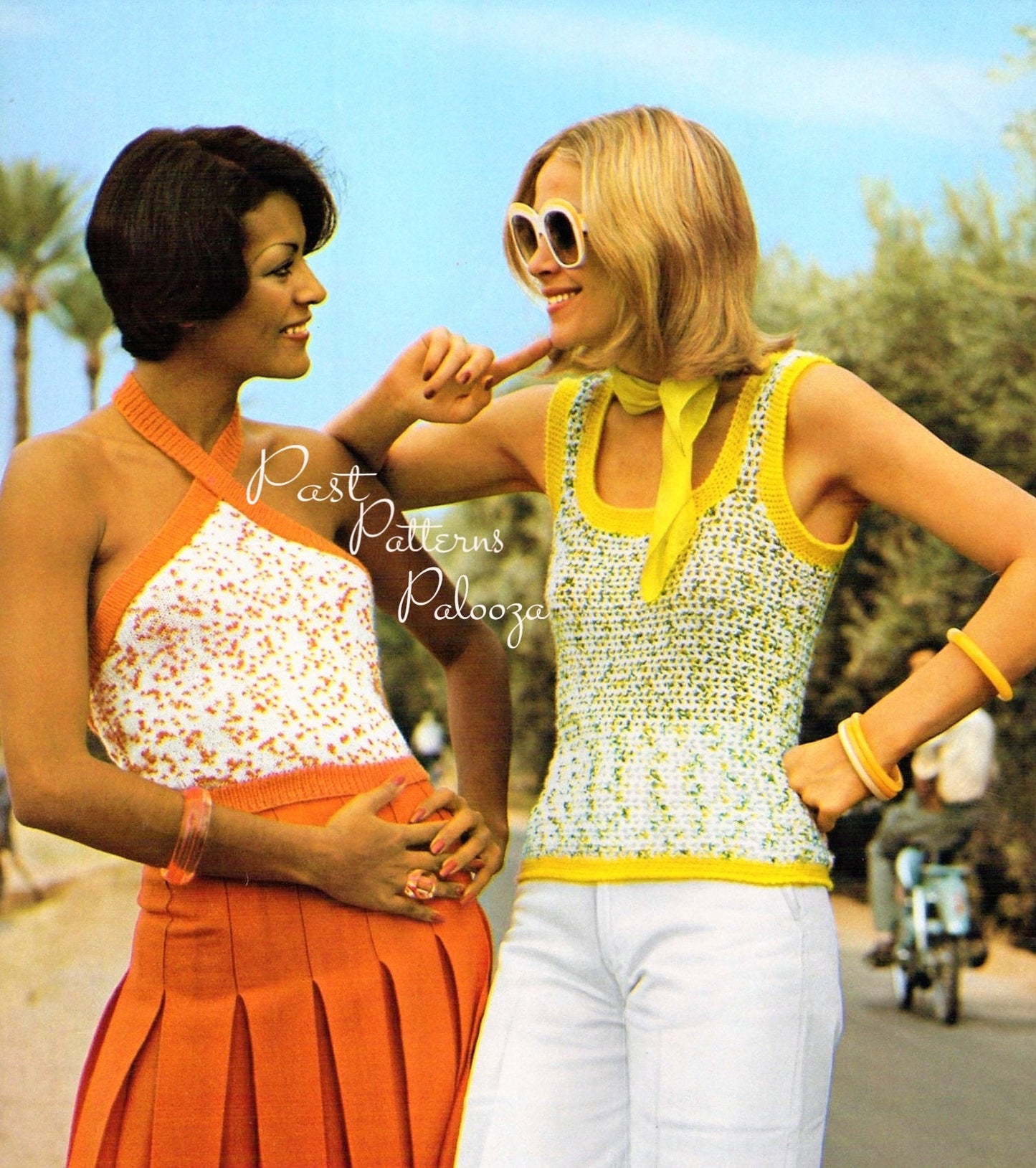 Vintage Sun Tops to Knit and Crochet Pattern Womens Tank Crossover Neck Halter Summer Tops PDF Instant Digital Download Retro Boho 4 Ply