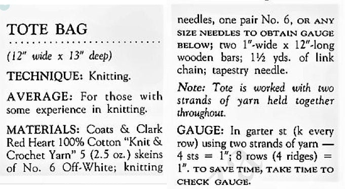 Vintage Thread Crochet Womens Hat Cover and Knitted Tote Bag Purse Set Pattern PDF Instant Digital Download Knitting Crochet Patterns 4 Ply