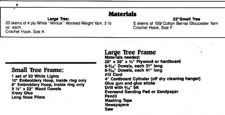 Vintage Crochet Pattern Large Snowy White Christmas Trees in 22 and 40 inch PDF Instant Digital Download Lighted Centerpiece 10 Ply B2