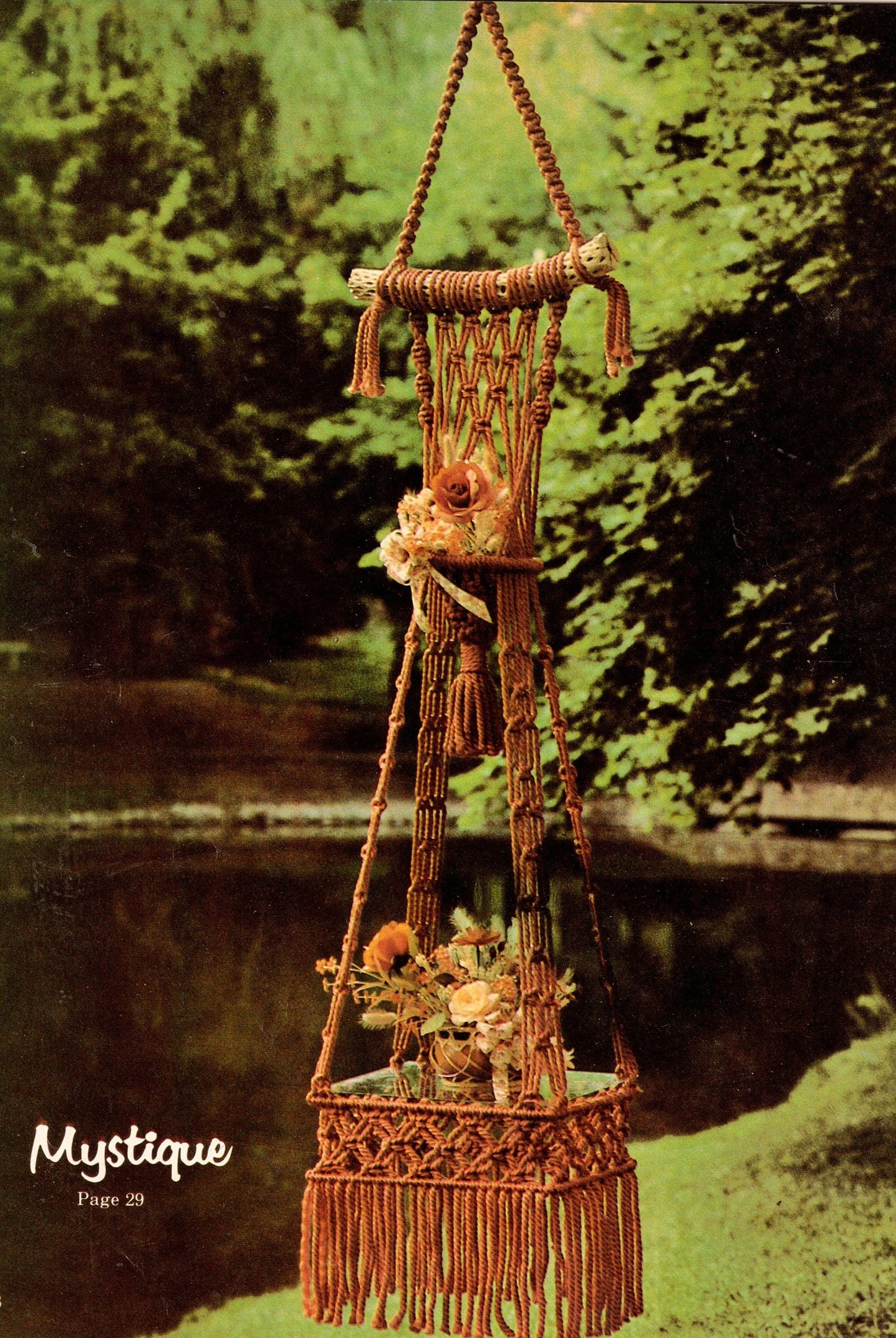 Vintage Macrame Elegance IV Patterns Book PDF Instant Digital Download 19 Projects 1970s Wall Art Pot Hangers Hanging Tables Knotwork