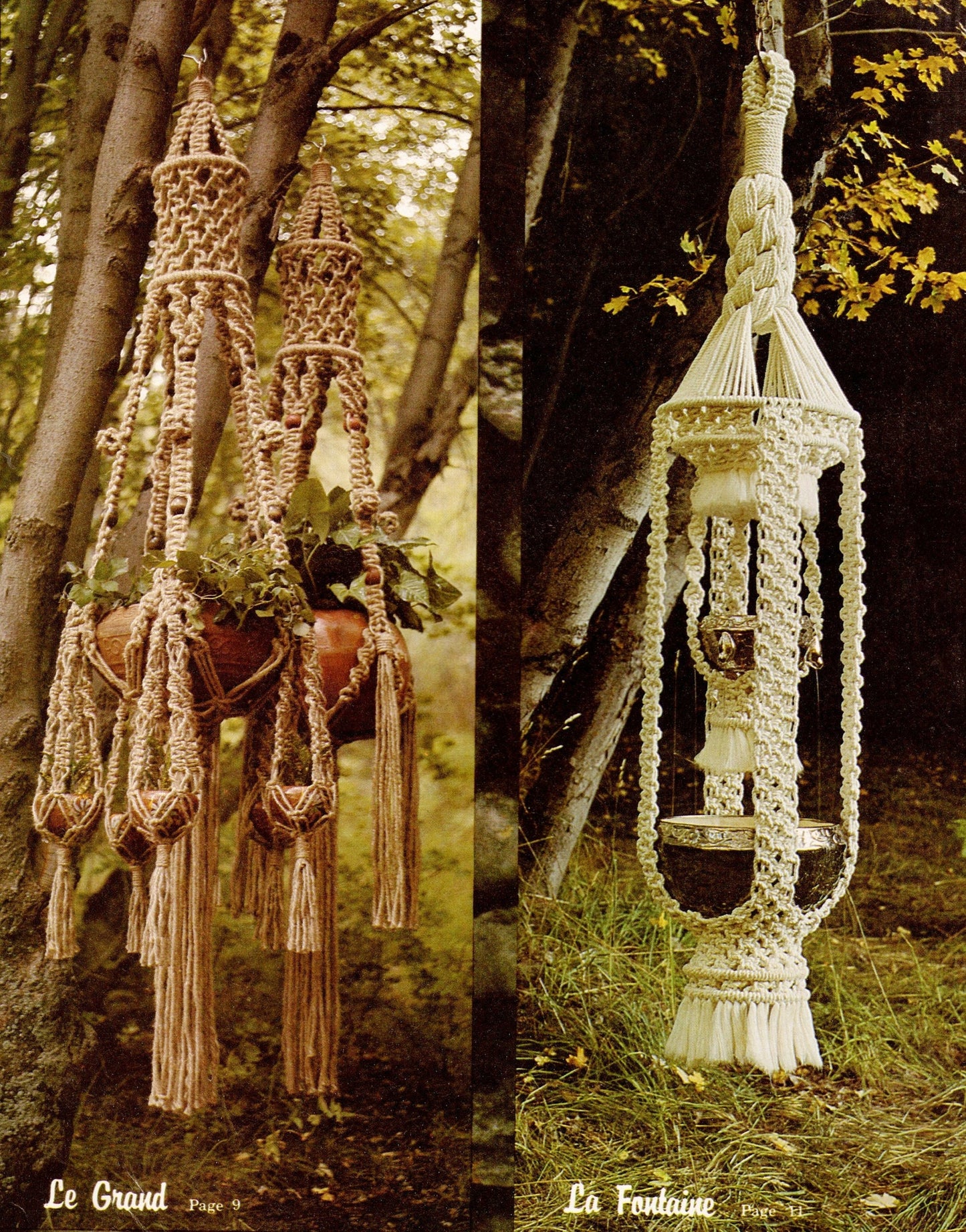 Vintage Macrame Elegance I Patterns Book 1970s Learning Knots How To Instructions PDF Instant Download 20 Projects Pot Hanger Owls Knotwork