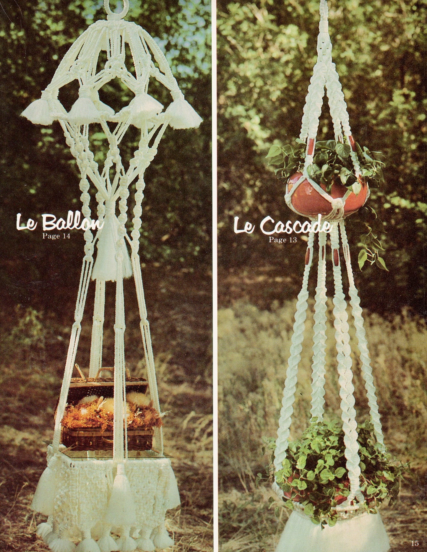 Vintage Macrame Elegance IV Patterns Book PDF Instant Digital Download 19 Projects 1970s Wall Art Pot Hangers Hanging Tables Knotwork