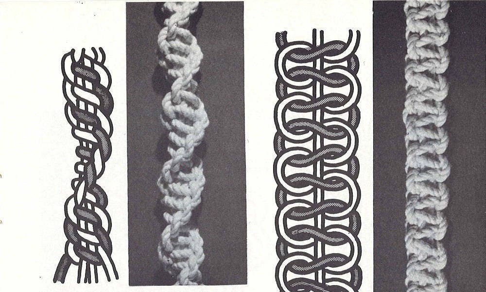 Vintage Handbook of Common Macramé Knots Instruction Book PDF Beginners Lessons How To Learn Macrame Easy To Learn Instant Digital Download