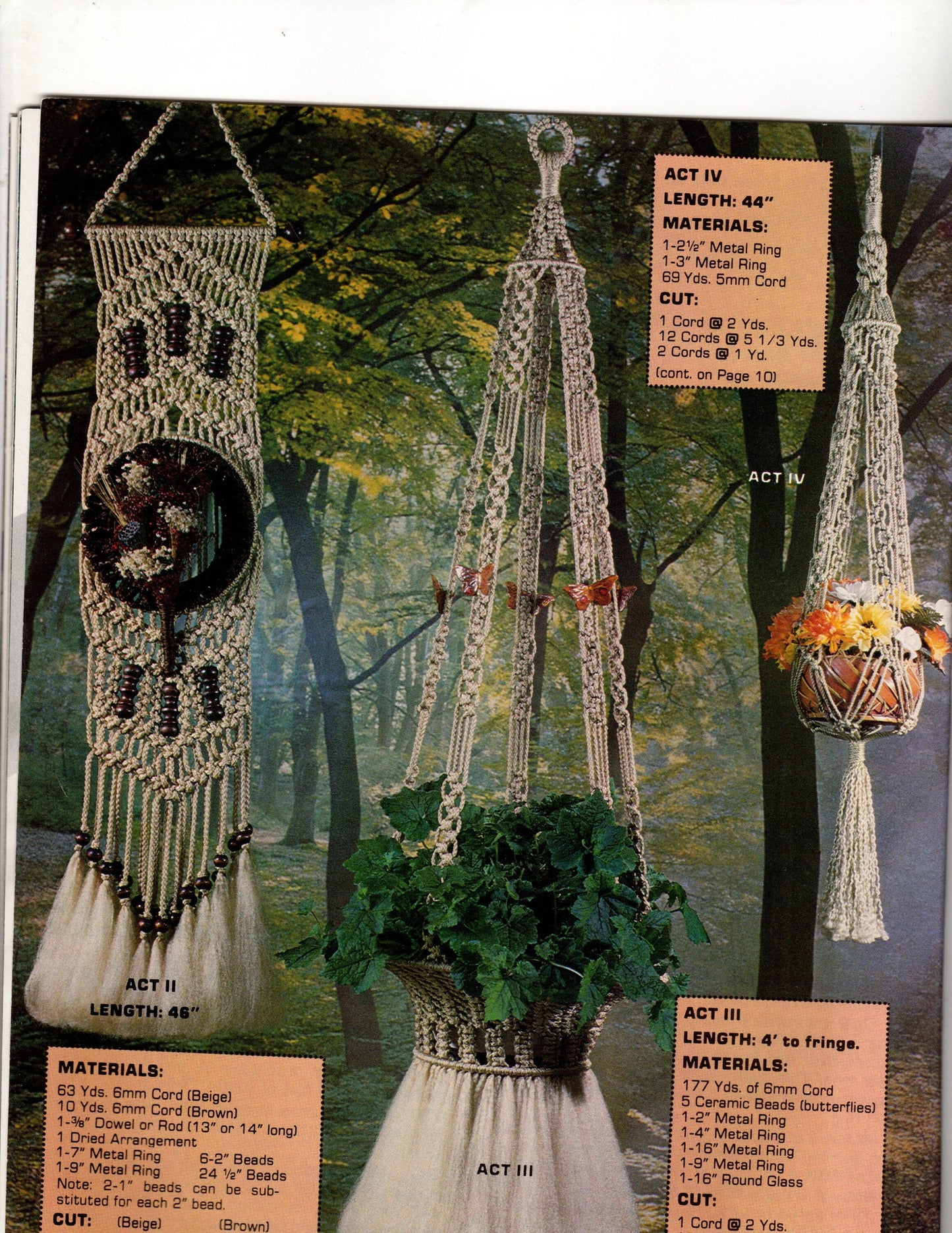 Vintage Vol 2 Classics Macrame Premiere Patterns Book PDF Instant Digital Download Star Designs Hanging Tables Birdcage 70 Qwik Knots !