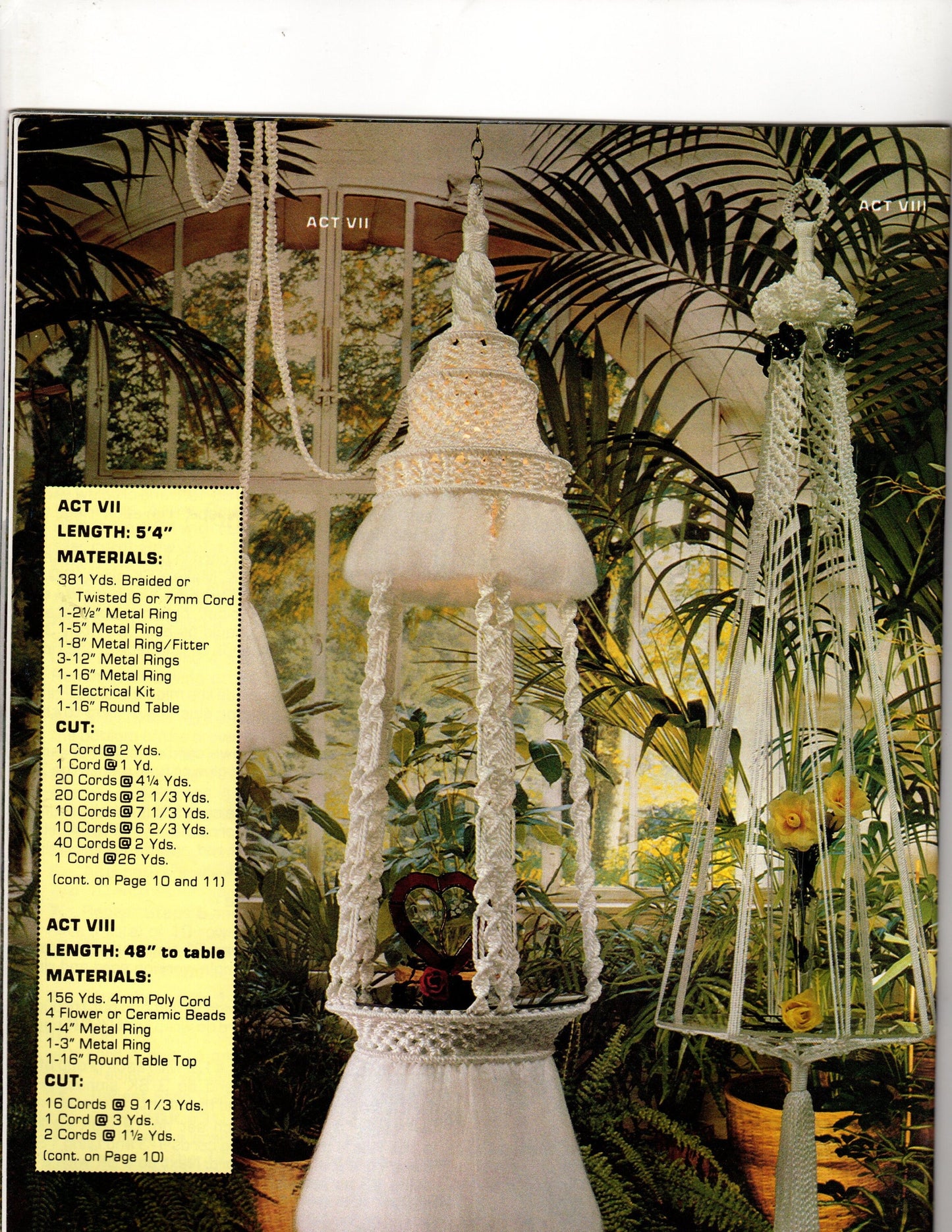 Vintage Vol 2 Classics Macrame Premiere Patterns Book PDF Instant Digital Download Star Designs Hanging Tables Birdcage 70 Qwik Knots !