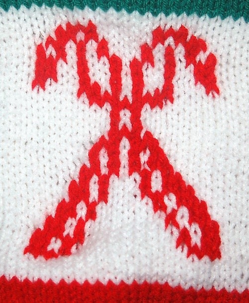 Vintage 1950s 24" Jumbo Santa Christmas Stocking Knitting Pattern PDF Instant Download Nostalgic Retro Childhood Sock 10 Ply