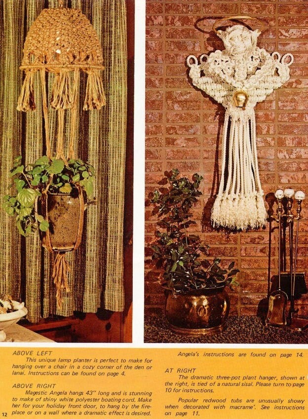 Vintage Macrame Pattern Book Macrame Magic PDF Instant Digital Download Plant Pot Covers Holders Hangers Hanging Shelf 13 Projects