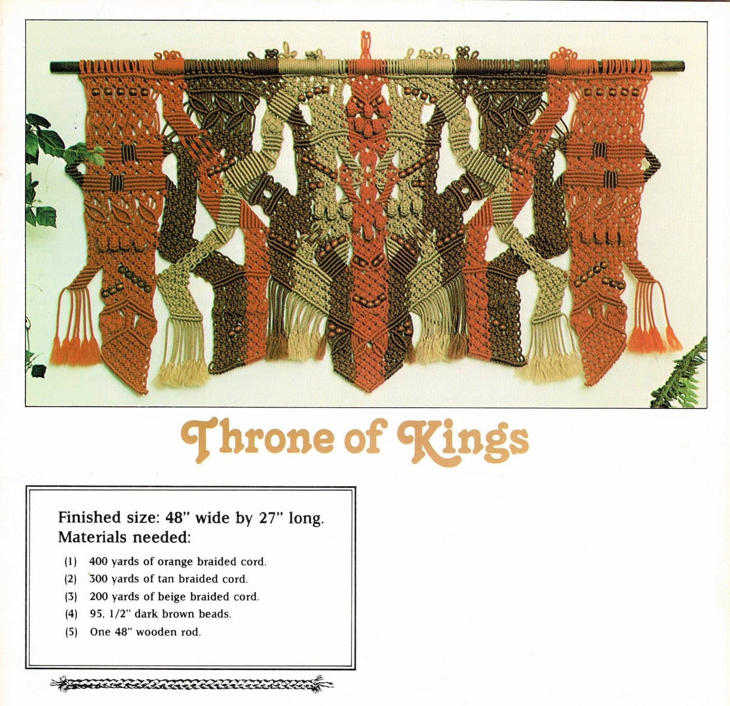 Vintage Macrame Pattern Book A Designers Collection PDF Instant Digital Download Retro 70s Wall Hangings Curtains 8 Award Winning Designs