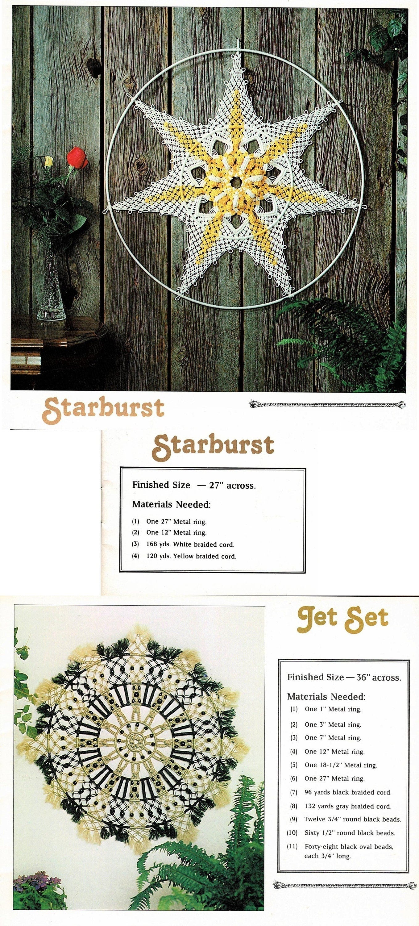 Vintage Macrame Pattern Book A Designers Collection PDF Instant Digital Download Retro 70s Wall Hangings Curtains 8 Award Winning Designs